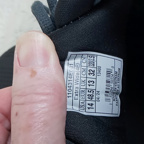 Brooks Ghost 2 MAX Black And Blue Running Shoes Size 14 4E - Picture 10 of 13